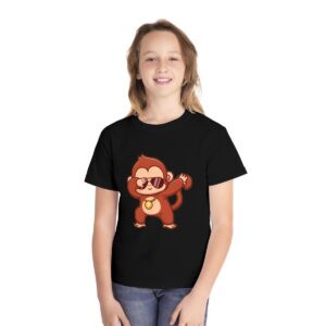Kid's Monkey Dancing Printed Tshirt - Black