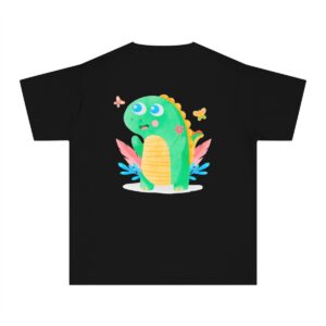 Kid' s Dinosaur Printed Tshirt - Black