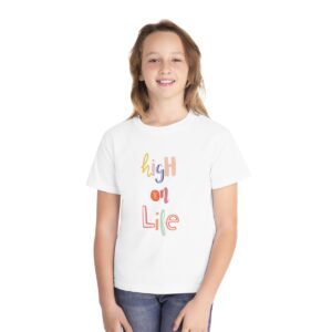Kid's White High On Life Printed T-shirt