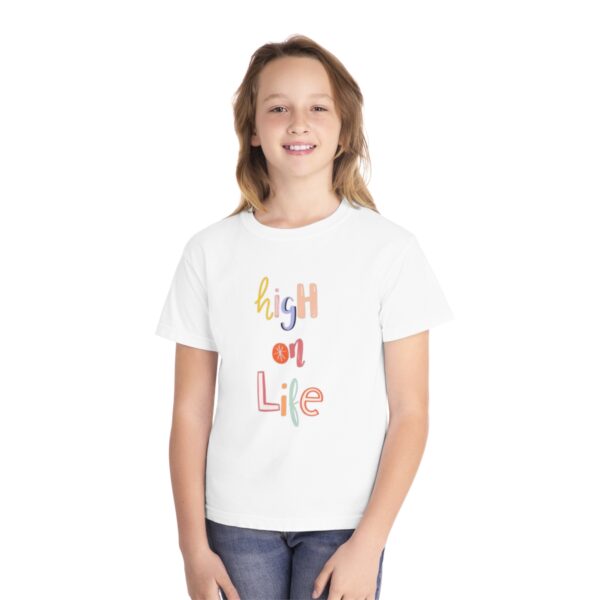 Kid's White High On Life Printed T-shirt