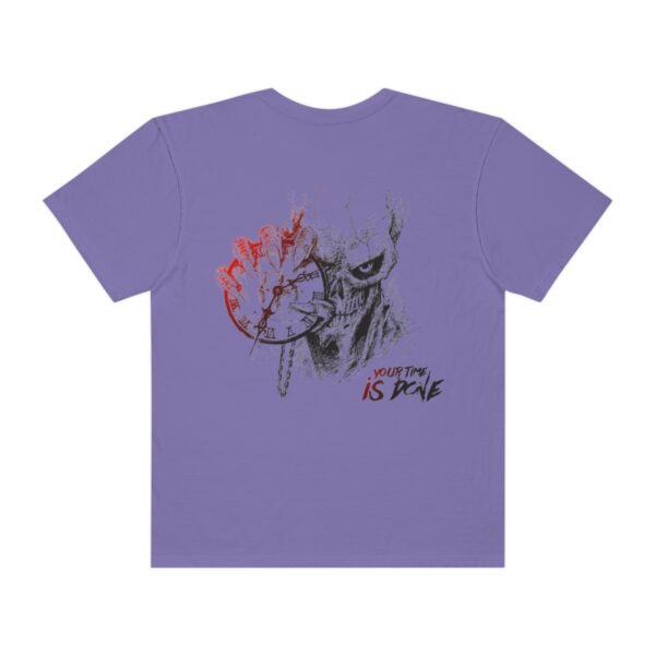 Women's Back Printed Skull Time T-shirt - Violet - Image 3