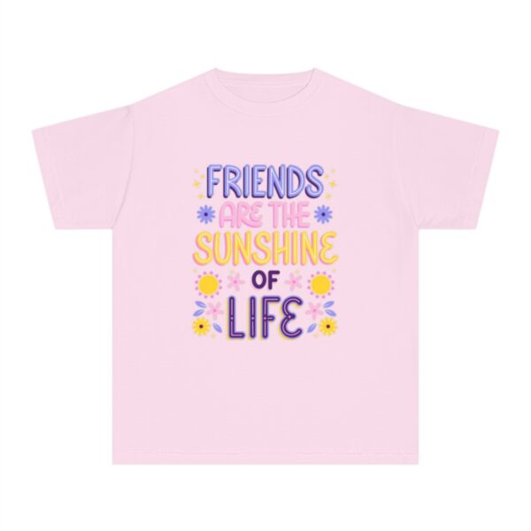 Kid's Friends Are Sunshine Printed T-shirt - Blossom - Image 2