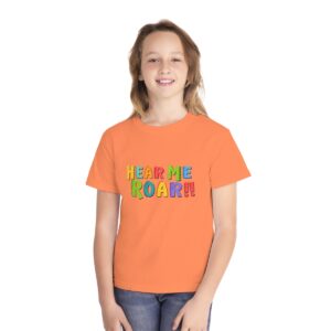Kid's Hear Me Roar Printed T-shirt - Melon