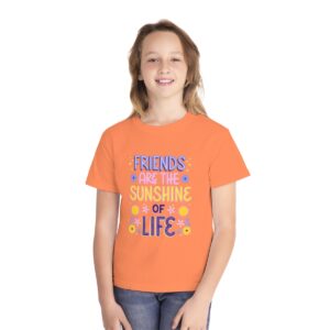 Kid's Friends Are Sunshine Printed T-shirt - Melon
