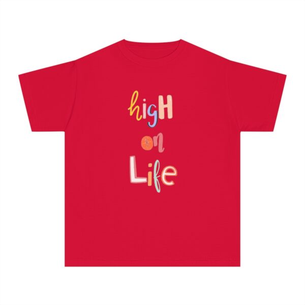 Kid's Red High On Life Printed T-shirt - Image 2