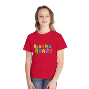 Kid's Hear Me Roar Printed T-shirt - Red