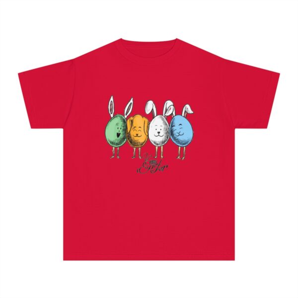 Kid's Happy Easter Printed T-shirt - Red - Image 2