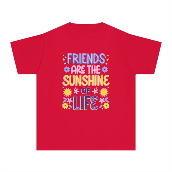 Kid's Friends Are Sunshine Printed T-shirt - Red