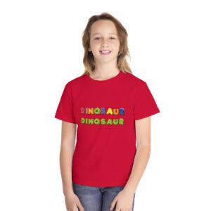 Kid' s Dinosaur Printed Tshirt - Red