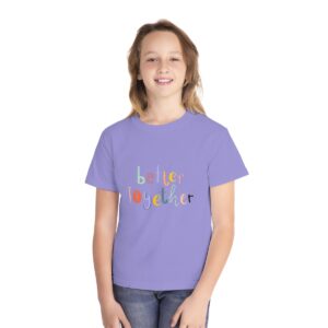 Kid's Lavender Better Together Printed T-shirt