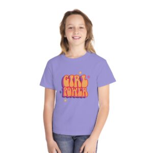 Girl Power Printed T-shirt - Violet