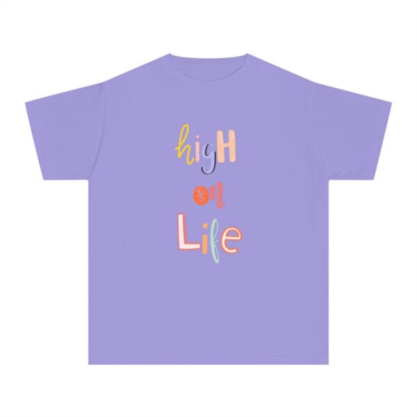 Kid's Lavender High On Life Printed T-shirt - Image 3