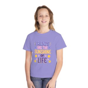 Kid's Friends Are Sunshine Printed T-shirt - Violet