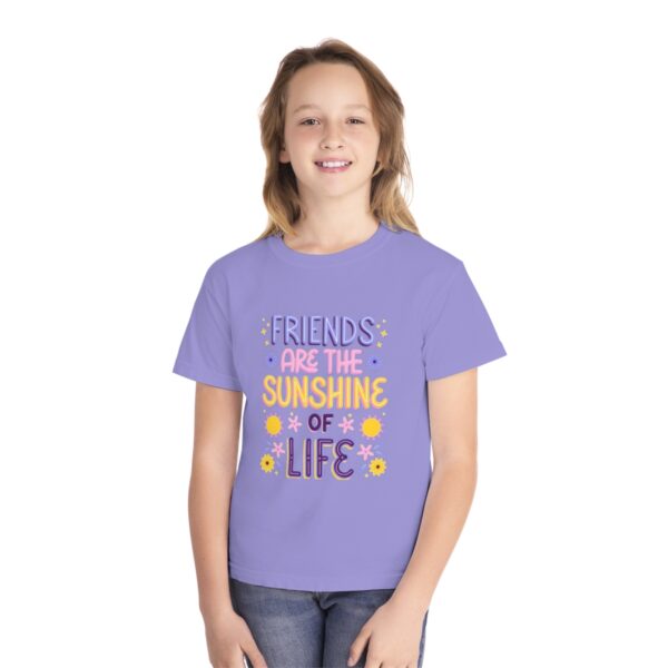 Kid's Friends Are Sunshine Printed T-shirt - Violet