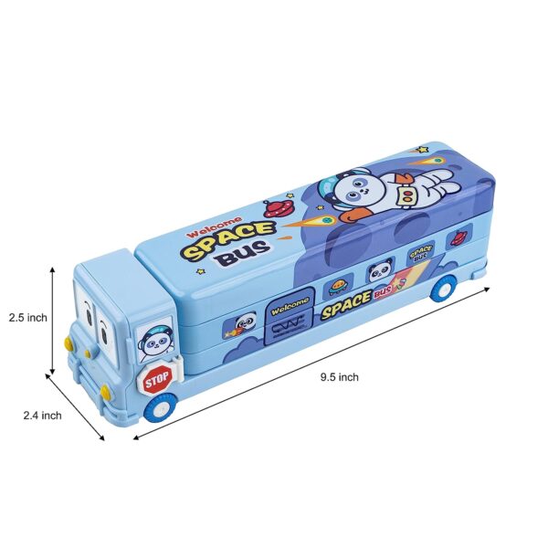grabwhole kids best soft toy sipper Space School Bus Pencil Box school stationary for kids game education gift