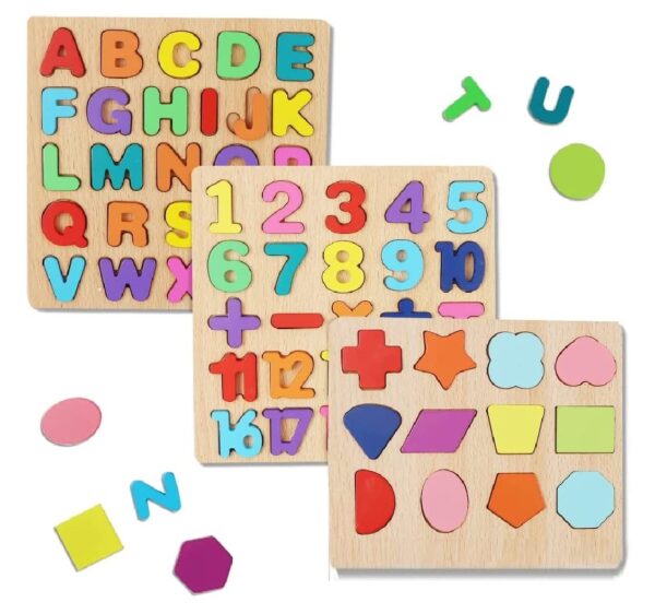 grabwhole kids best wooden alphabets board game education gift