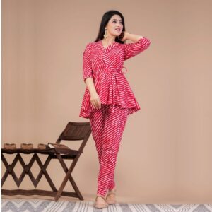 Pink Co-ord Set Jaipuri Hand Block Print