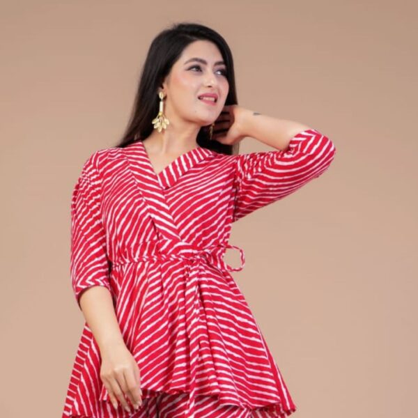 Pink Co-ord Set Jaipuri Hand Block Print - Image 2