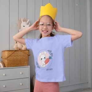 Kid's Be Happy Bunny Printed T-shirt