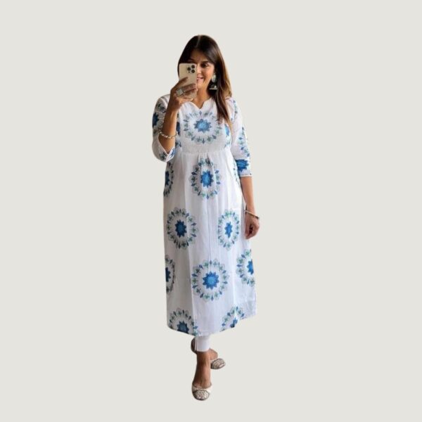 New Anarkali Kurta Set with Sequence Work Embroidery - Image 2