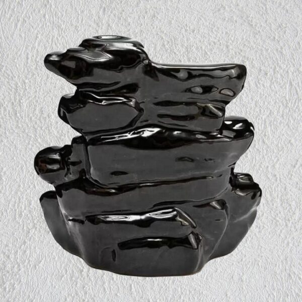 Smoke Fountain Backflow Incense Burner with 10 Free Scented Cones – Waterfall Smoke Jharna Holder for Home, Office & Meditation Decor – Black - Image 2