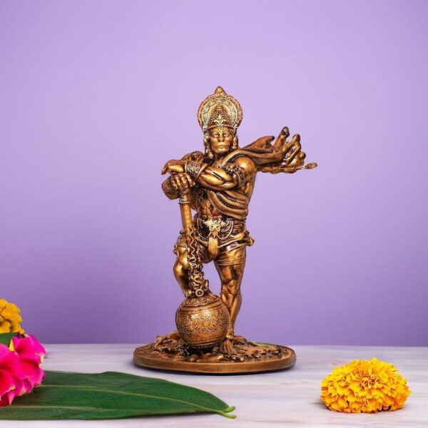 Bahubali Hanuman Ji Murti – Panchmukhi Hanuman Idol for Car Dashboard & Home Temple – Divine Decor Statue - Image 4