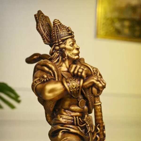 Bahubali Hanuman Ji Murti – Panchmukhi Hanuman Idol for Car Dashboard & Home Temple – Divine Decor Statue - Image 3