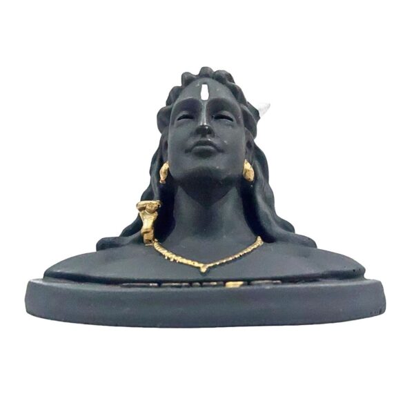 Adiyogi Lord Shiva Statue with Rudraksh Mala – Resin Idol for Car Dashboard, Home Decor & Pooja – Mahadev Murti Gift for Shivratri & Office Decor (Black) - Image 6