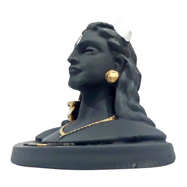 Adiyogi Lord Shiva Statue with Rudraksh Mala – Resin Idol for Car Dashboard, Home Decor & Pooja – Mahadev Murti Gift for Shivratri & Office Decor (Black) - Image 5