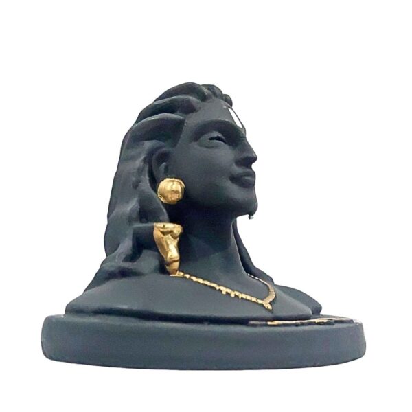 Adiyogi Lord Shiva Statue with Rudraksh Mala – Resin Idol for Car Dashboard, Home Decor & Pooja – Mahadev Murti Gift for Shivratri & Office Decor (Black) - Image 4