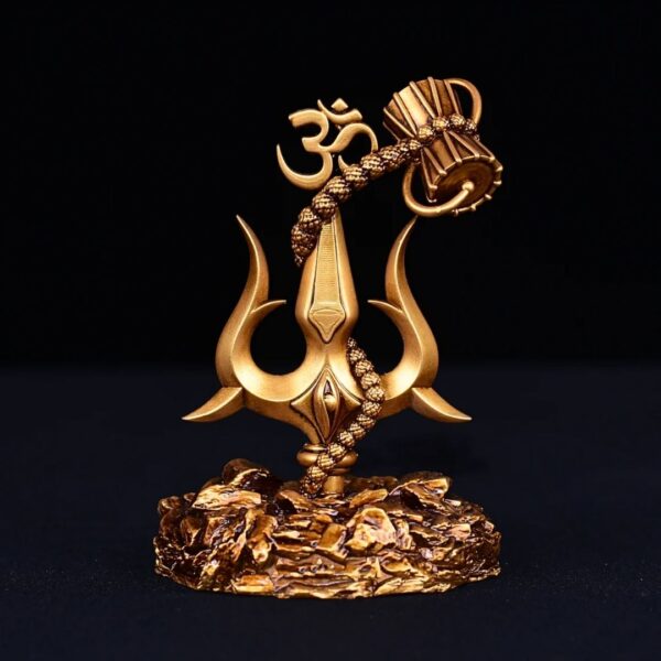 Shiva Trishul with Damru Idol – Black Base Decorative Showpiece for Car Dashboard, Pooja Room & Home Décor (3.9 Inch) - Image 11