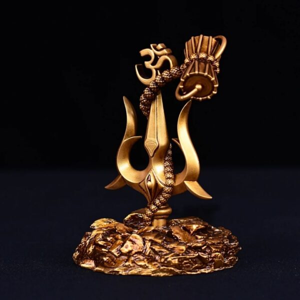 Shiva Trishul with Damru Idol – Black Base Decorative Showpiece for Car Dashboard, Pooja Room & Home Décor (3.9 Inch) - Image 9