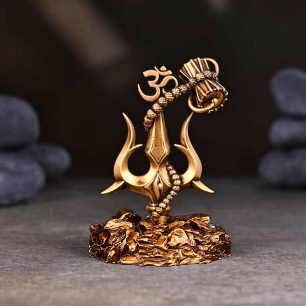 Shiva Trishul with Damru Idol – Black Base Decorative Showpiece for Car Dashboard, Pooja Room & Home Décor (3.9 Inch) - Image 7