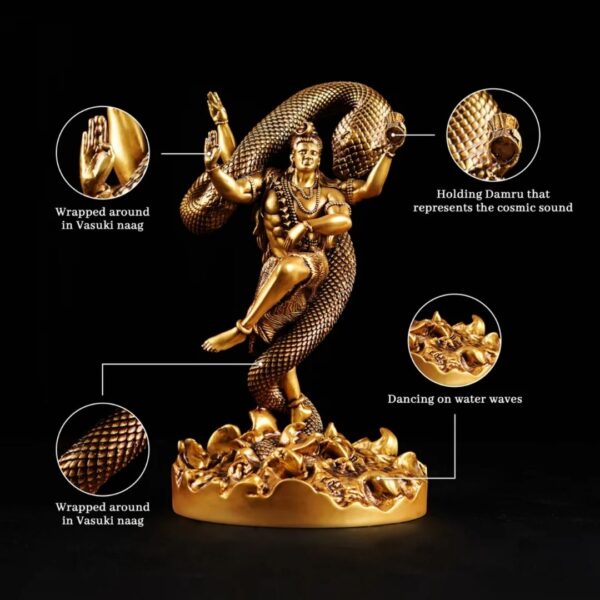 Mystical Shiva Idol – Handcrafted Mahadev Murti for Home Decor, Temple, Shivratri, Housewarming & Gifting | Resin Statue - Image 2