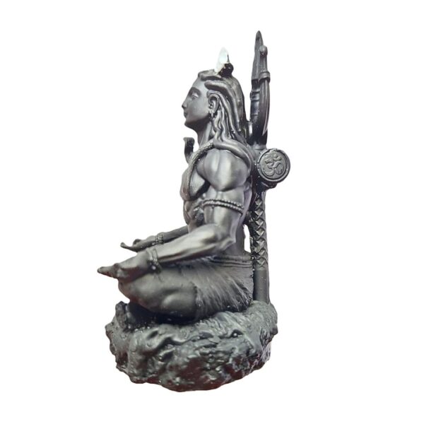 Mahayogi Shiva Murti – 3D Printed Adiyogi Statue in Matte Black UV Resin | Hindu Religious Idol for Home Temple, Office & Car Dashboard – 8.89 cm - Image 8