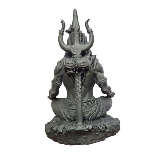 Mahayogi Shiva Murti – 3D Printed Adiyogi Statue in Matte Black UV Resin | Hindu Religious Idol for Home Temple, Office & Car Dashboard – 8.89 cm - Image 10