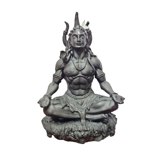 Mahayogi Shiva Murti – 3D Printed Adiyogi Statue in Matte Black UV Resin | Hindu Religious Idol for Home Temple, Office & Car Dashboard – 8.89 cm - Image 11