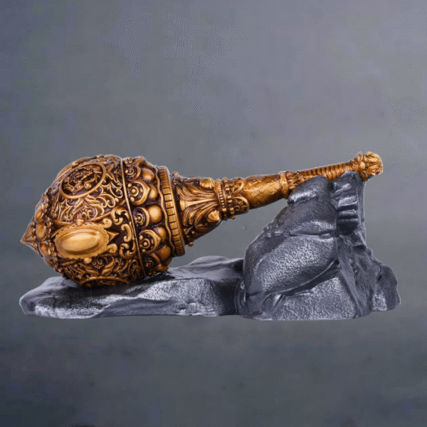 Hanuman Ji Gada Idol – 4 Inch Bajrang Bali Sota Decorative Showpiece for Car Dashboard, Home, Office & Pooja Room - Image 3