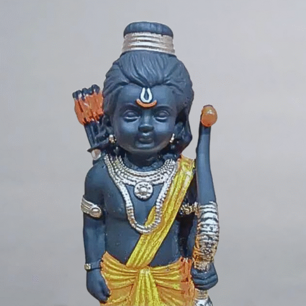 Ram Lalla Ayodhya Idol – Black Resin Lord Ram Statue for Home Temple, Mandir & Gifting (19 cm) - Image 2