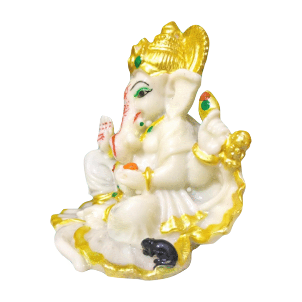 Vinayak Resin Ganesha Idol for Home, Temple & Car Dashboard – Ganesh Murti for Decor & Ganesh Chaturthi Gift - Image 3