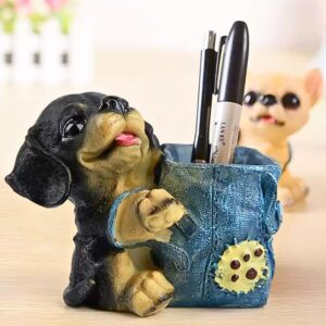 Cute Puppy with Basket