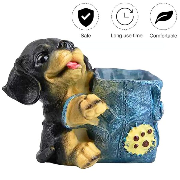 Cute Puppy with Basket - Image 4