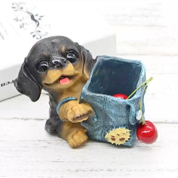 Cute Puppy with Basket - Image 2