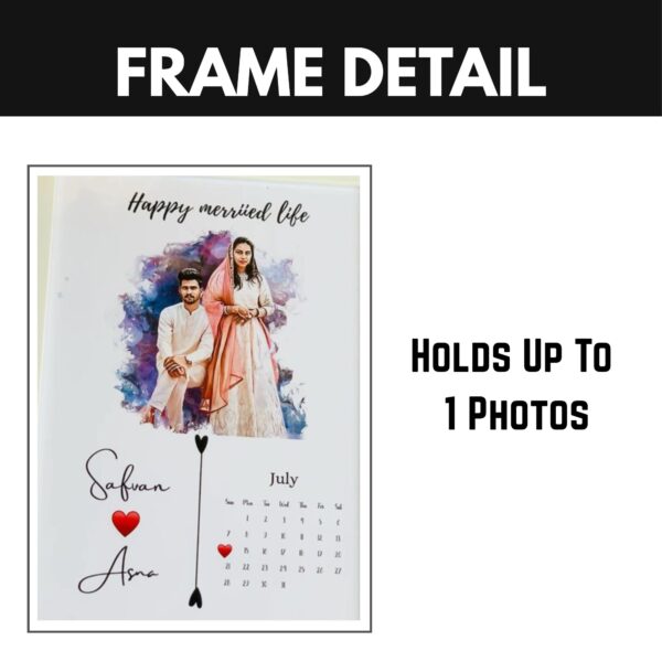 Personalised Couple Photo Frame with Important Date - Image 2